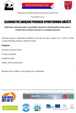 Otevření hřiště